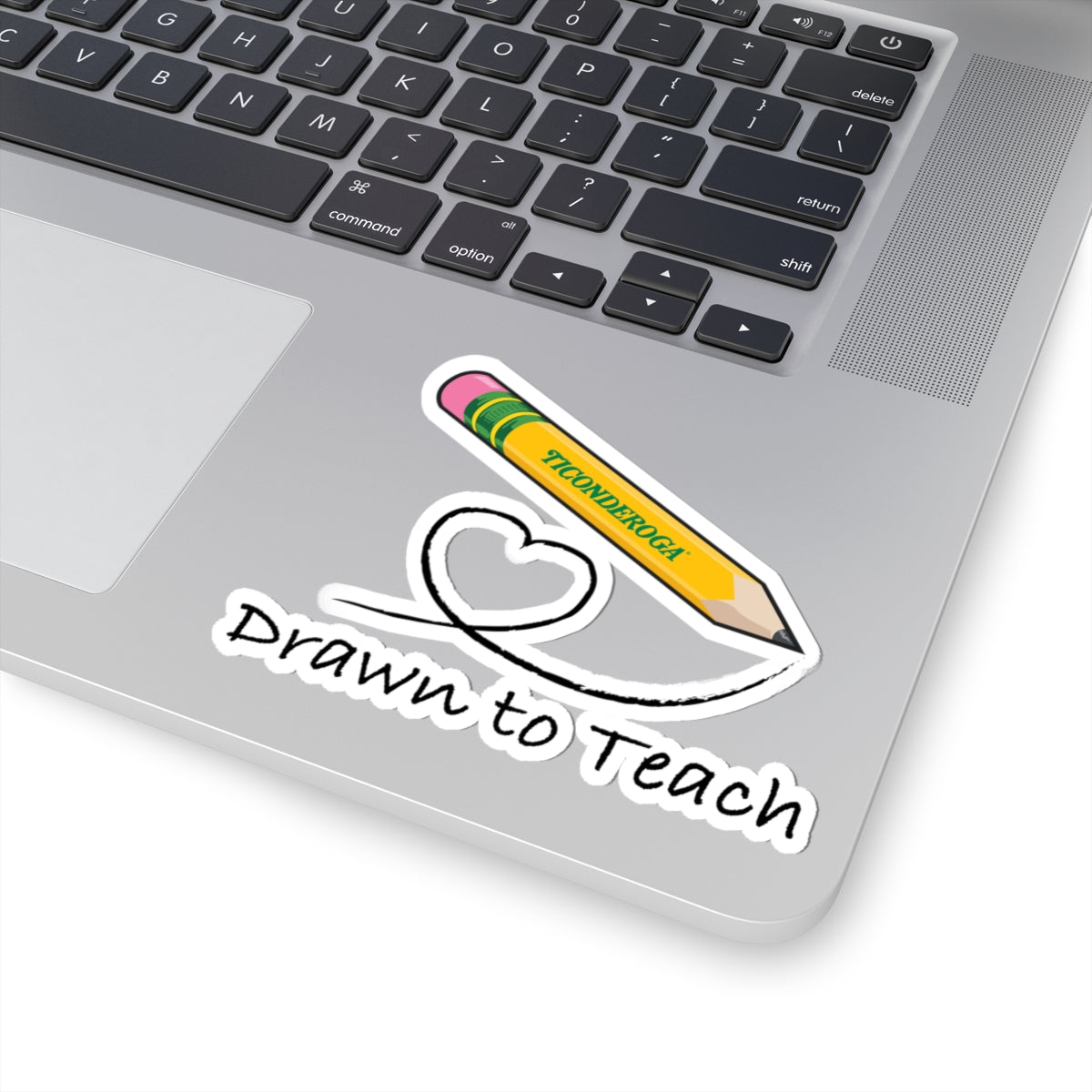 Drawn To Teach 4 x 4 inch Vinyl Sticker